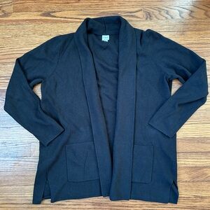 J. Crew Black Knit Sweater, womens, XL, open front